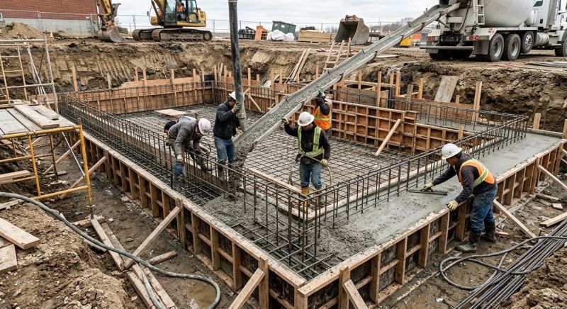 Basement Concrete Installation in Mansfield, TX