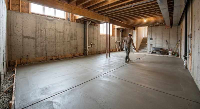 Basement Concrete Installation in North Richland Hills, TX