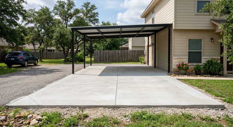 Carport Concrete Installation in Arlington, TX