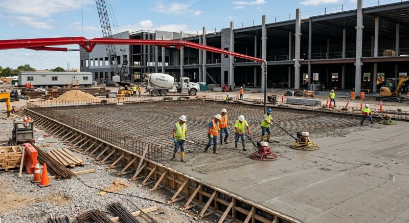 Commercial Slab Construction in Grapevine, TX