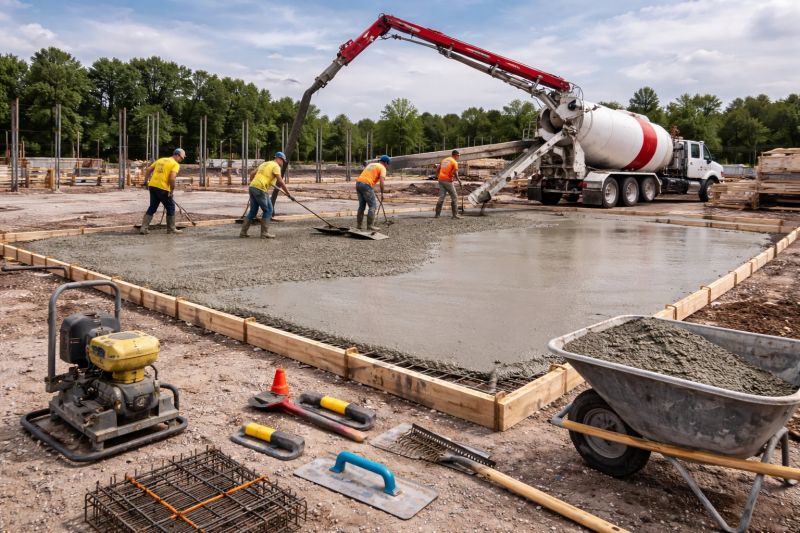 Commercial Slab Construction in Lewisville, TX