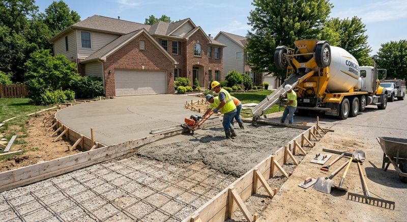 Concrete Driveway Installation in Dallas County, TX