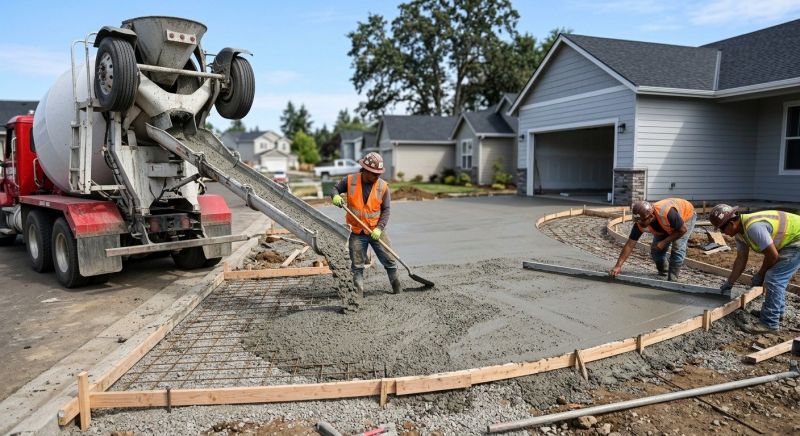 Concrete Driveway Pouring in Arlington, TX