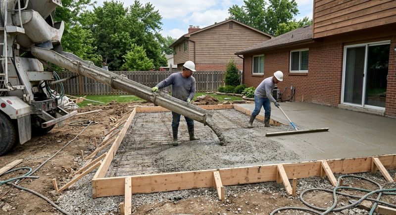Concrete Flatwork Installation in Lewisville, TX