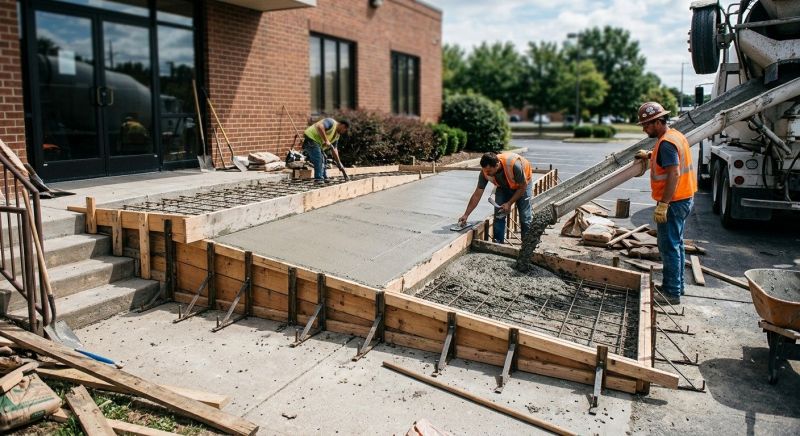 Concrete Ramp Installation in Coppell, TX