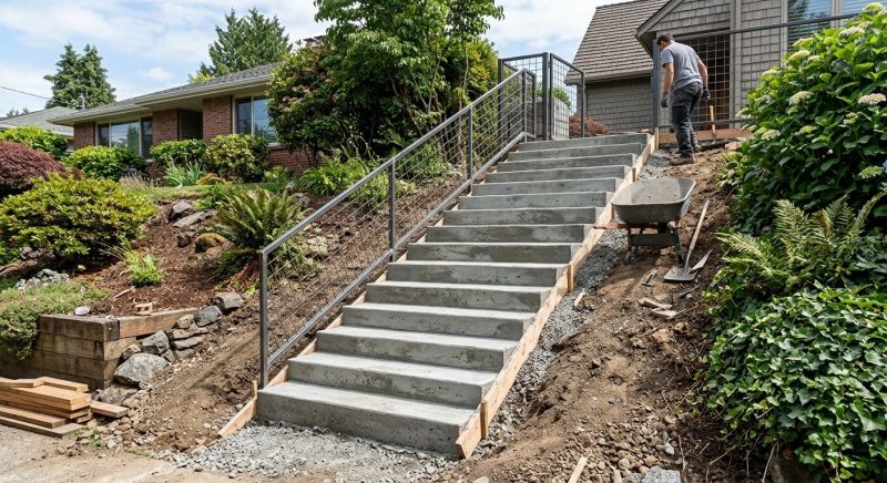 Concrete Stairs Installation in Burleson, TX