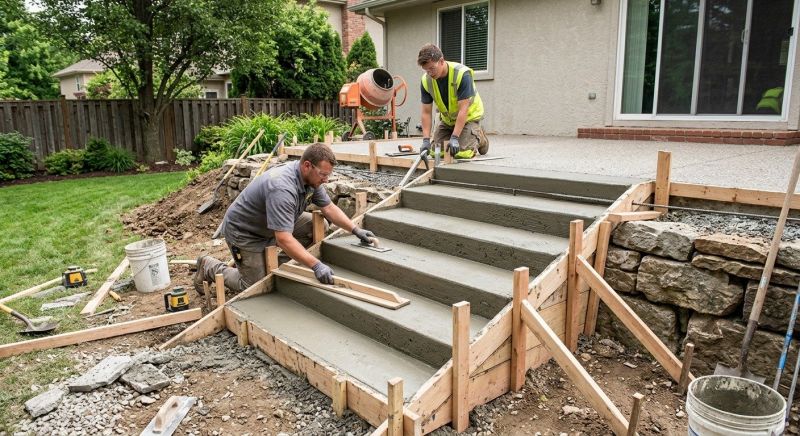 Concrete Stairs Installation in Irving, TX