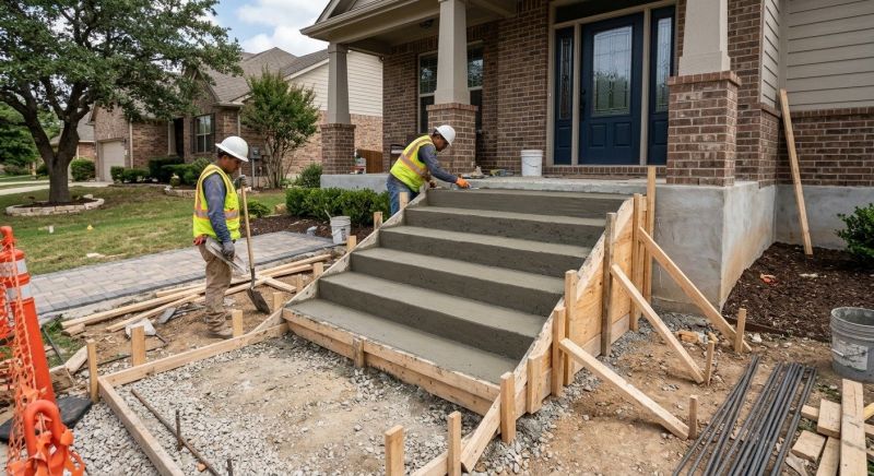 Concrete Stairs Installation in Lewisville, TX