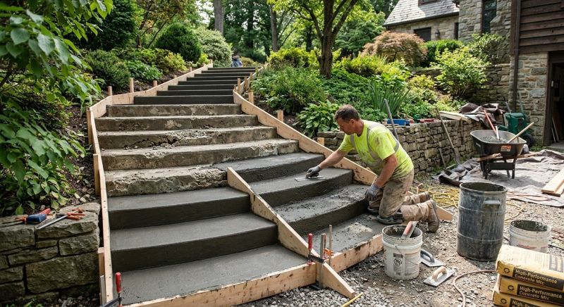 Concrete Stairs Installation in Red Oak, TX