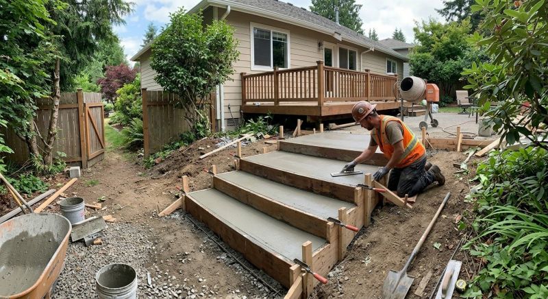 Concrete Stairs Installation in Roanoke, TX
