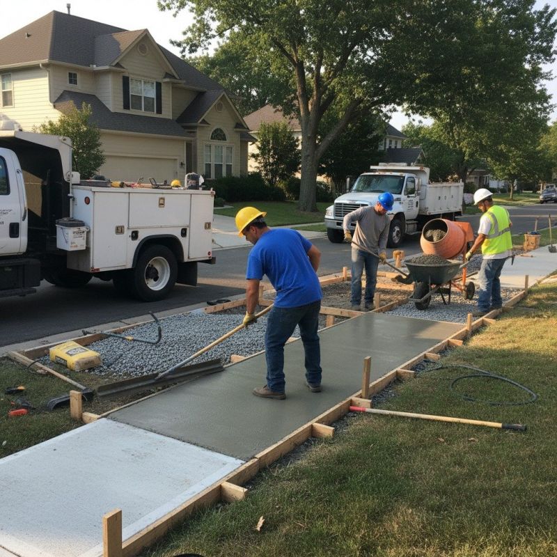 Concrete Walkway Installation in Lewisville, TX