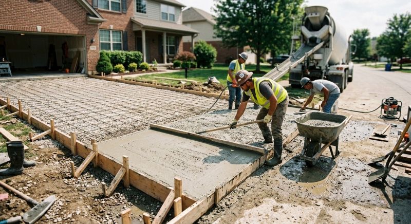 Driveway Slab Installation in Keller, TX