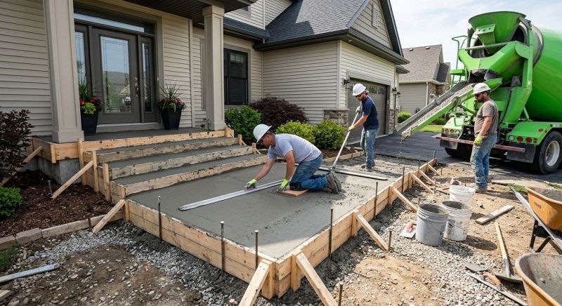 Porch Slab Installation in Arlington, TX