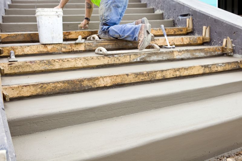 Poured Steps Installation in Burleson, TX