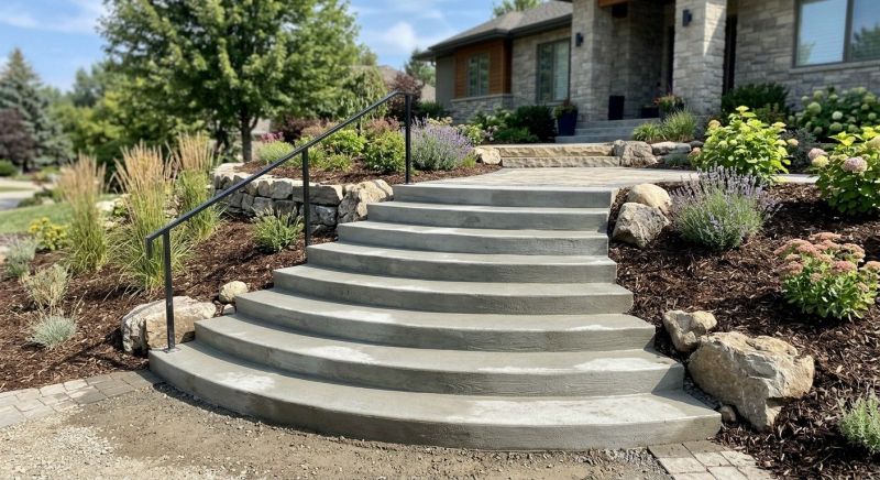 Poured Steps Installation in Coppell, TX