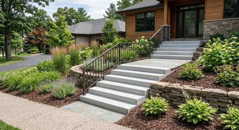 Poured Steps Installation in Flower Mound, TX