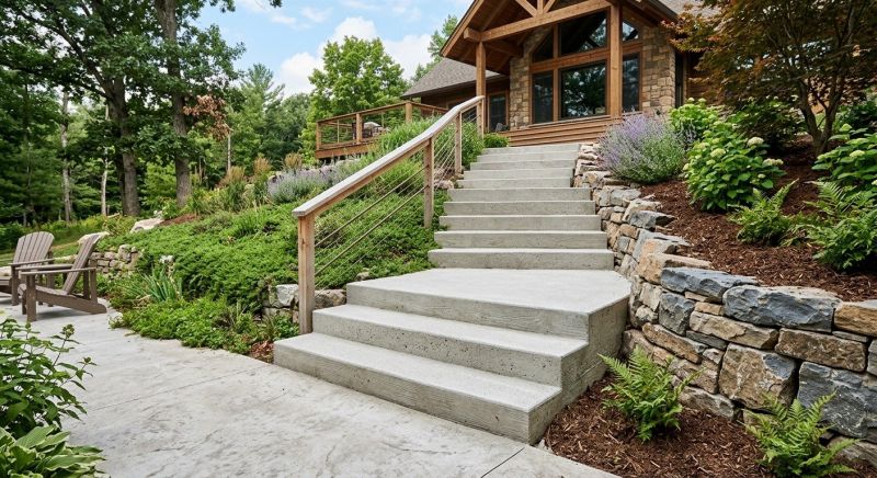 Poured Steps Installation in Mansfield, TX