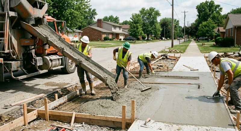 Sidewalk Construction in Midlothian, TX